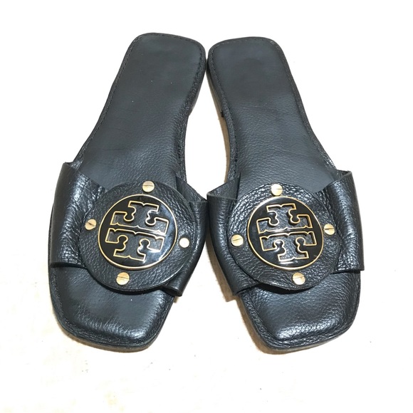 Tory Burch Shoes - Tory Burch Gabi Slides Black Size 8